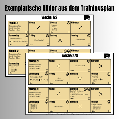 SUB3:30h Marathon - Trainingsplan (16 Wochen)