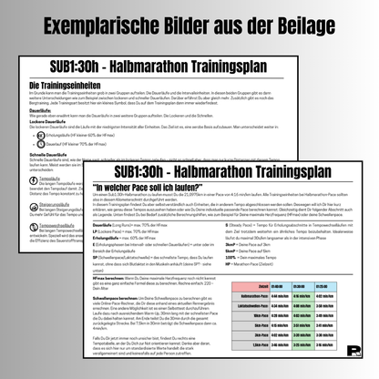 SUB1:30h Halbmarathon - Trainingsplan (16 Wochen)