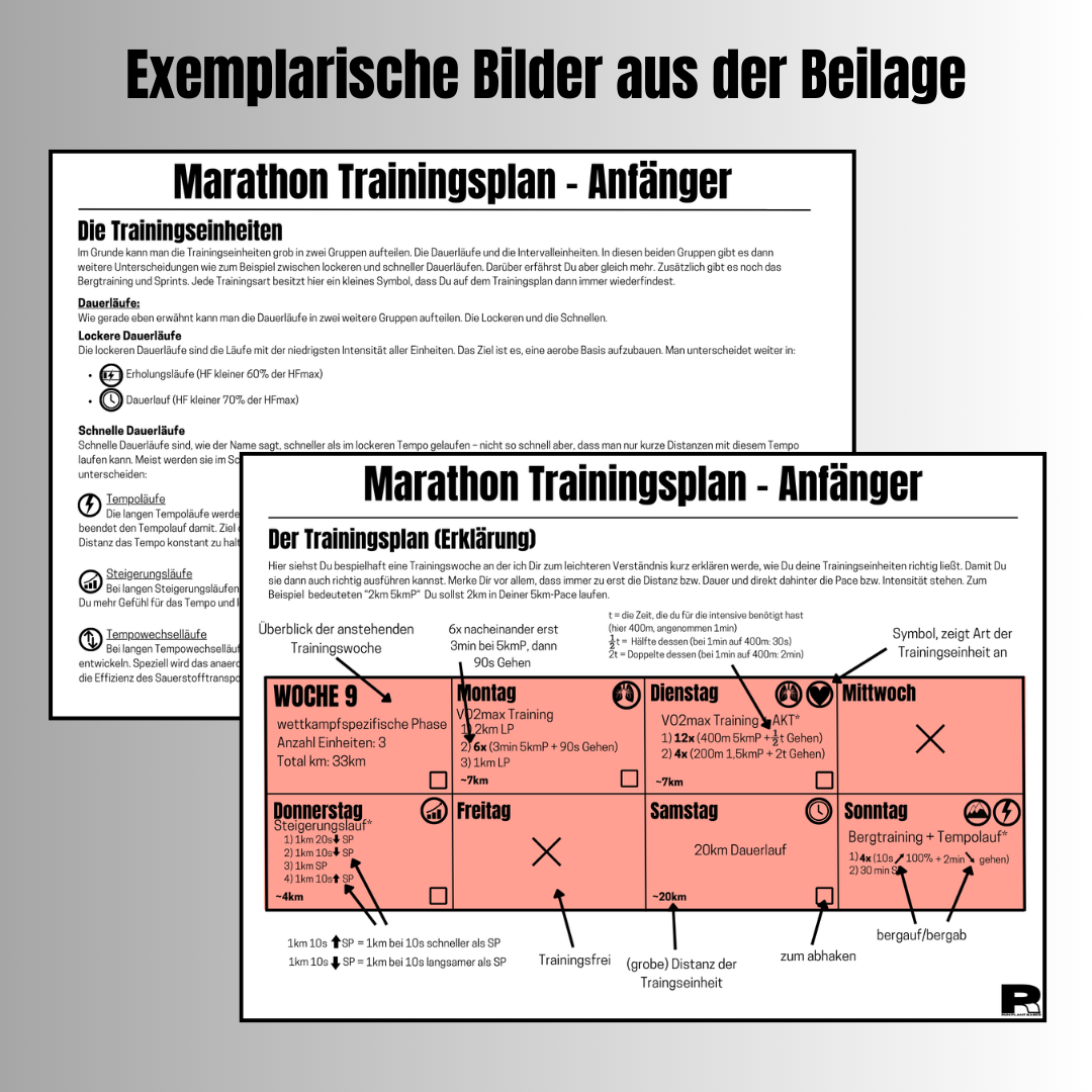 Marathon Anfänger - Trainingsplan (12 Wochen)