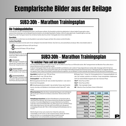 SUB3:30h Marathon - Trainingsplan (16 Wochen)